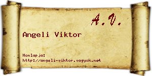 Angeli Viktor névjegykártya